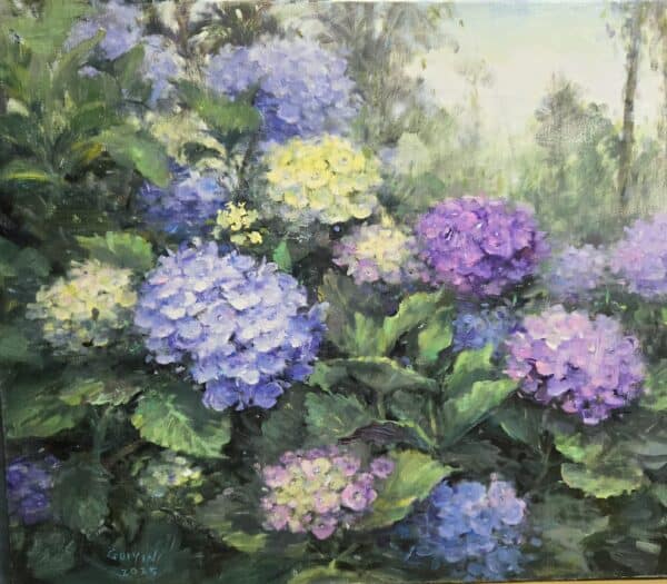 林桂英 繡球花 15F 65x53cm 油畫 9萬