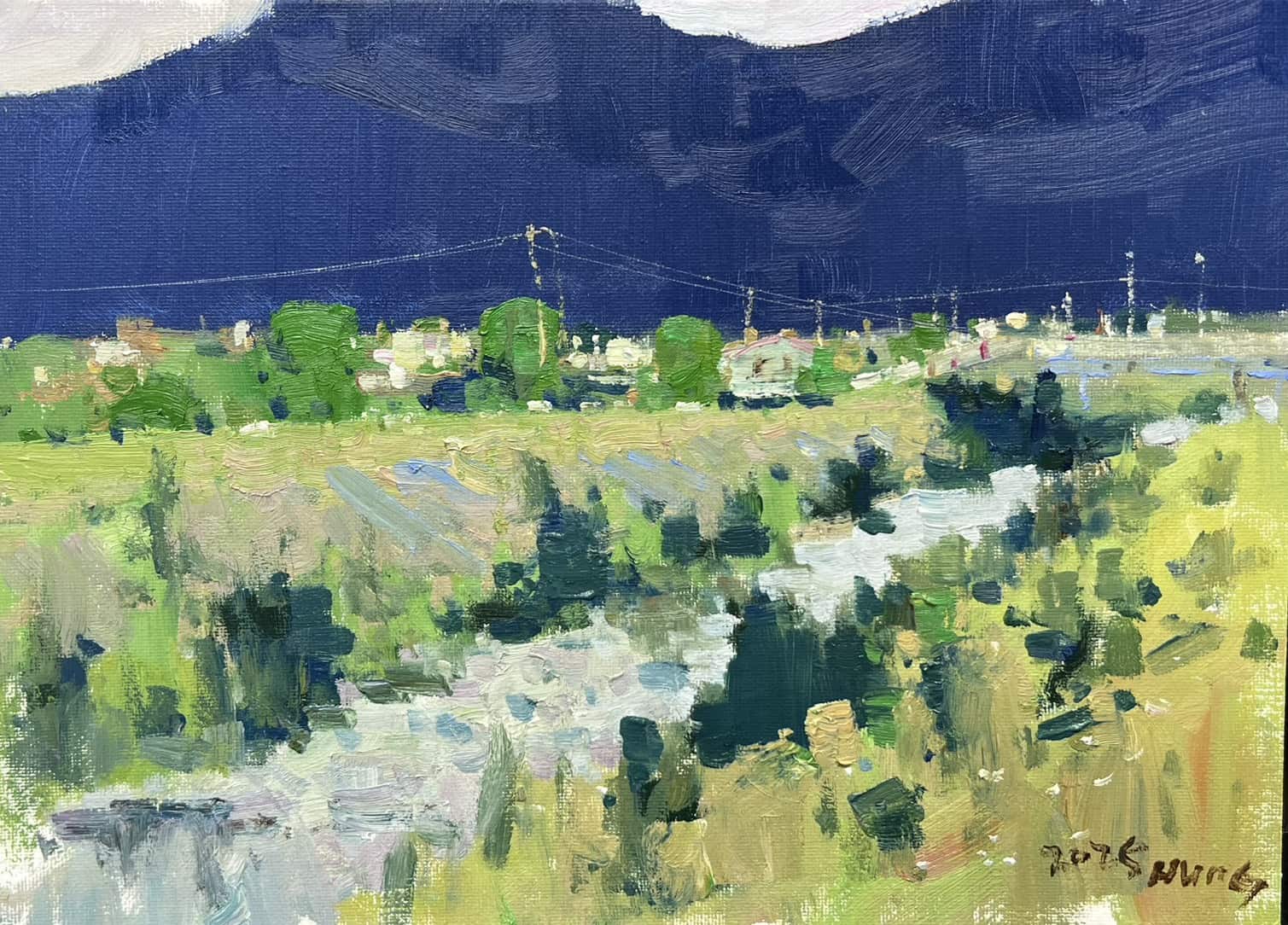 藍色的山