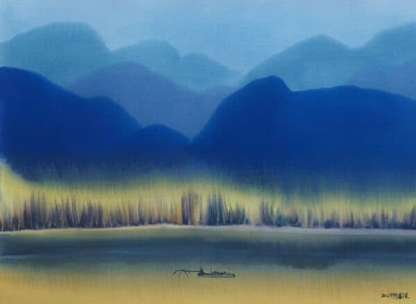 謝孝德 秋晨 76x52cm 水彩／畫紙 8萬